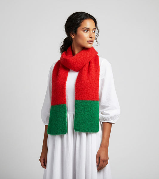 Extra Smooth Alpaca Loop Mohair Scarf, Orange