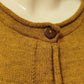 Alpaca  Cardigan Classy Jersey Roll Up Neckline, Mustard