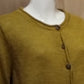 Alpaca  Cardigan Classy Jersey Roll Up Neckline, Mustard
