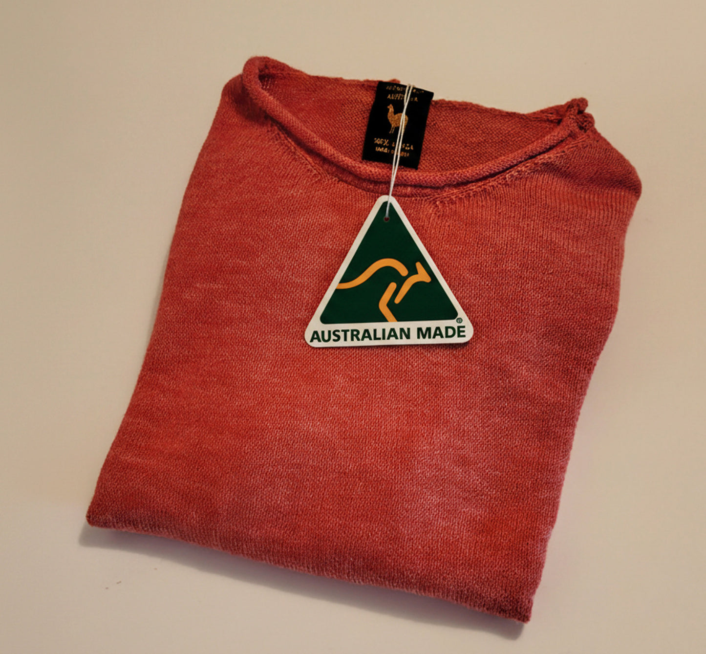 Alpaca Round-Neck Classy Soft Jumper Melon Tone