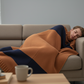 Luxury Mohair Alpaca Extra Soft Throw Blanket Camel-Blue