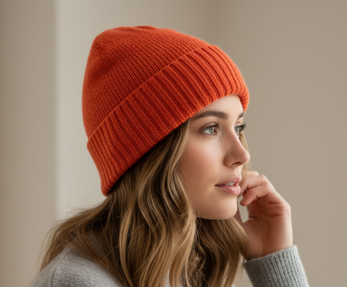 Unisex Alpaca Beanie in Bright Colours | Jacquard Pattern