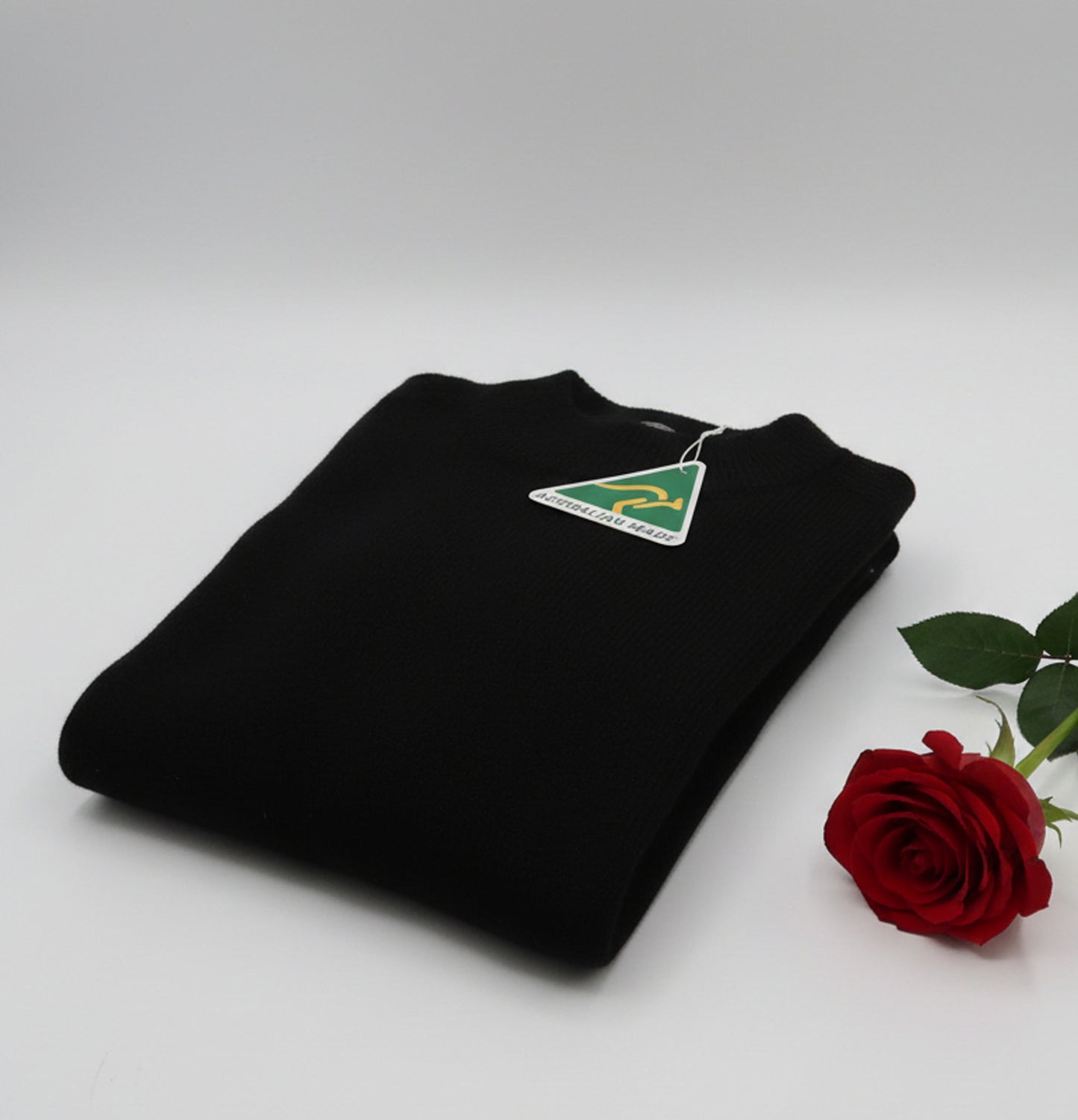 Baby Alpaca Pullover Jacquard Turtleneck Black