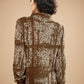 Alpaca Women’s High Neck Gold Granite Jacquard