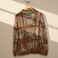 Alpaca Women’s High Neck Gold Granite Jacquard