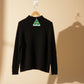 Baby Alpaca Pullover Jacquard High Neck Black