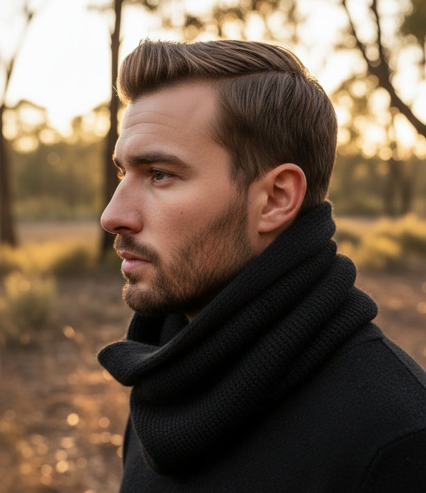 Brushed Alpaca Collar Neck Unisex Extra-Soft