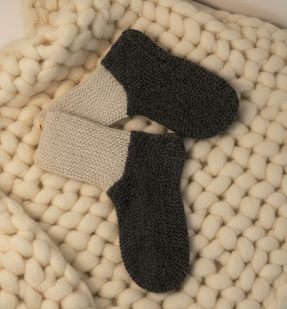 Alpaca Health Socks For Sleep Hand Made Gray