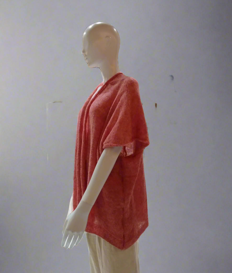 Alpaca Mohair Light Cape Spring Gold Pink