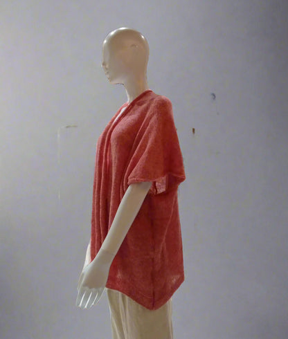 Alpaca Mohair Light Cape Spring Gold Pink