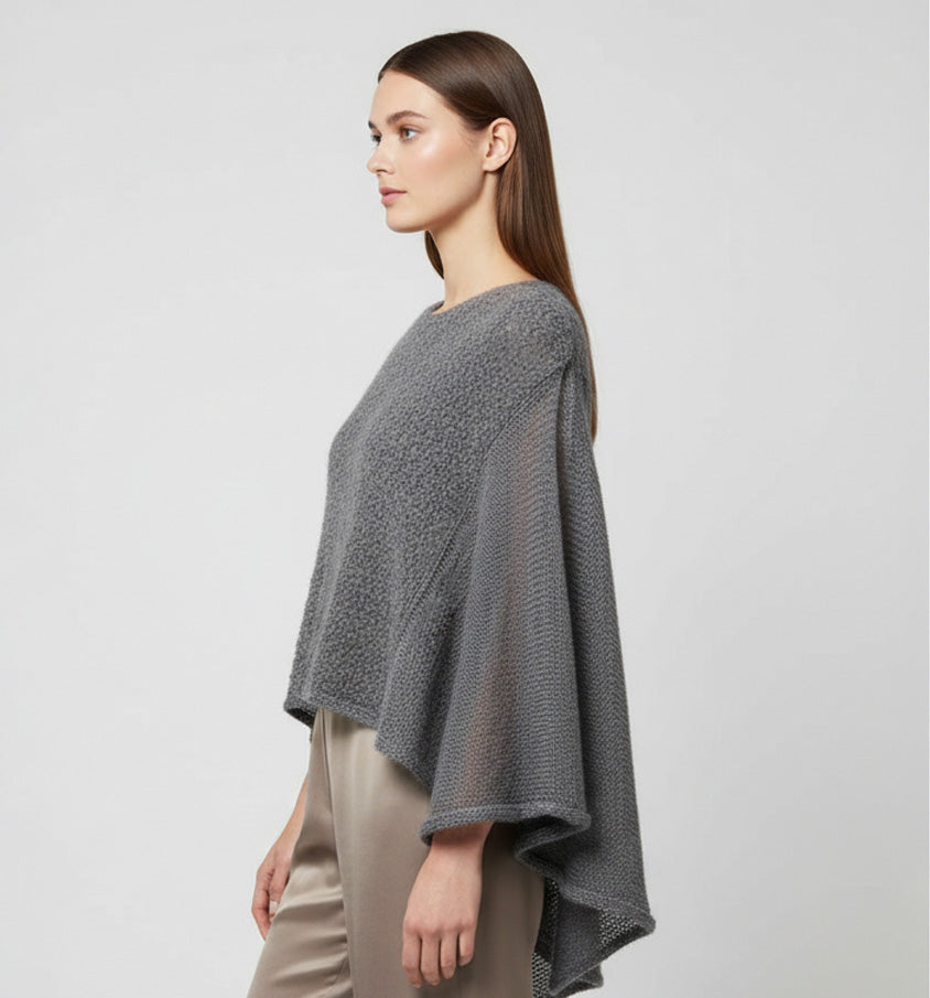 Alpaca Baby Loop Mohair Poncho Bella