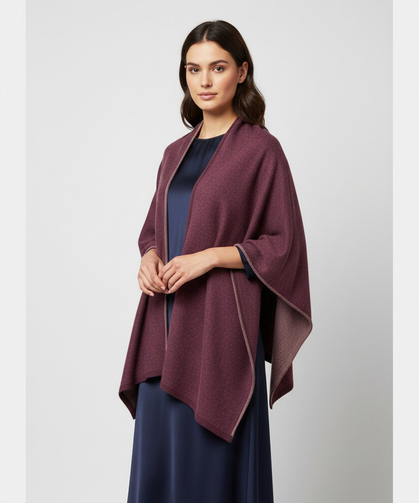 Alpaca Unisex Urban Ruana-Cape Extra Soft Purple Haze