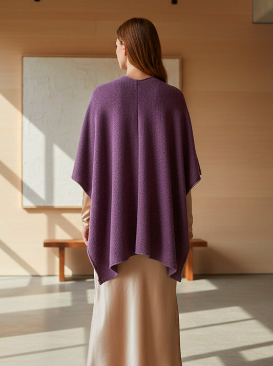 Alpaca Unisex Urban Ruana-Cape Extra Soft Purple Haze