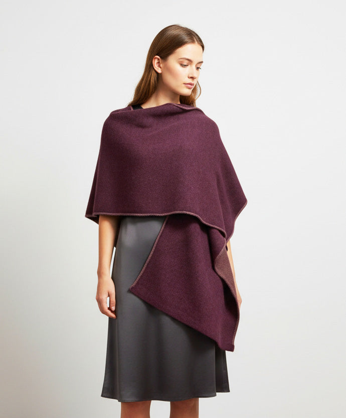 Alpaca Unisex Urban Ruana-Cape Extra Soft Purple Haze