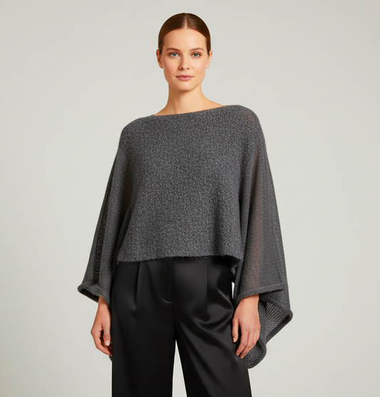 Alpaca Baby Loop Mohair Poncho Bella