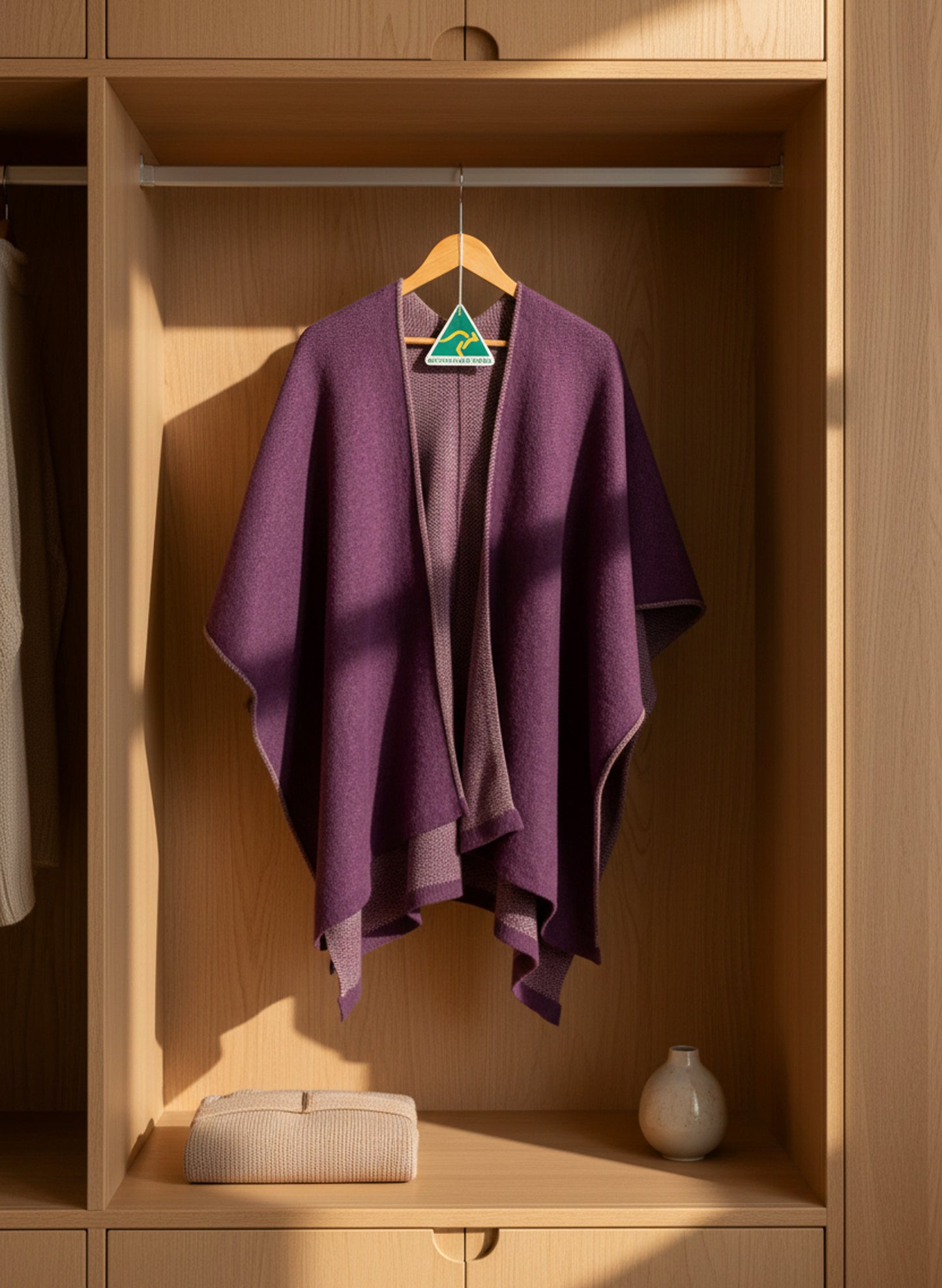 Alpaca Unisex Urban Ruana-Cape Extra Soft Purple Haze