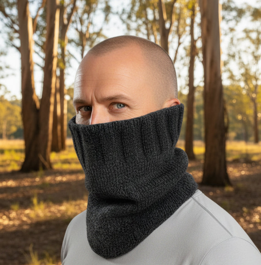 Extra Smooth Alpaca Mohair Neck warmer Charcoal