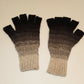 Handmade Alpaca Gloves Natural Gradient Pattern