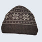 Alpaca Norwegian Pattern Beanie Gray Unisex