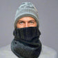 Alpaca Unisex Set CAMO Beanie/Neck warmer Charcoal