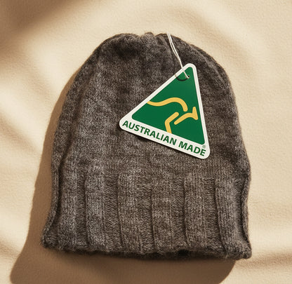 Extra Smooth Alpaca Mohair Beanie Gray Unisex