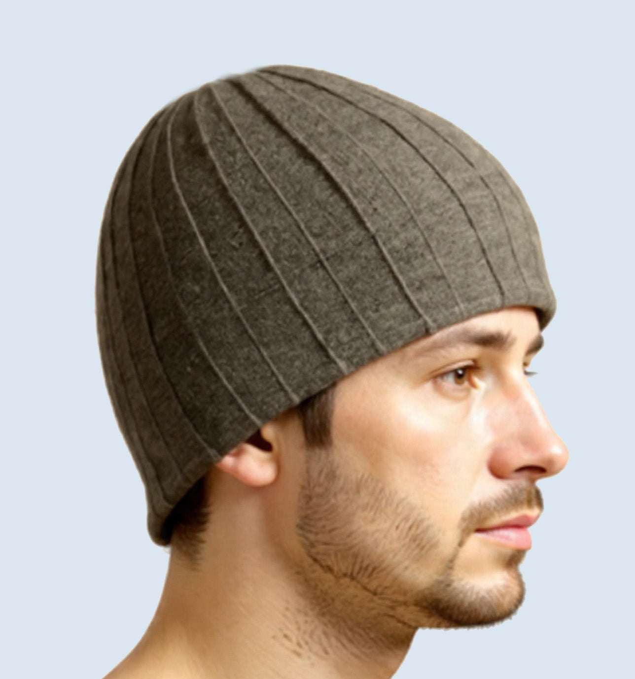 Extra Smooth Alpaca Mohair Beanie Gray Unisex