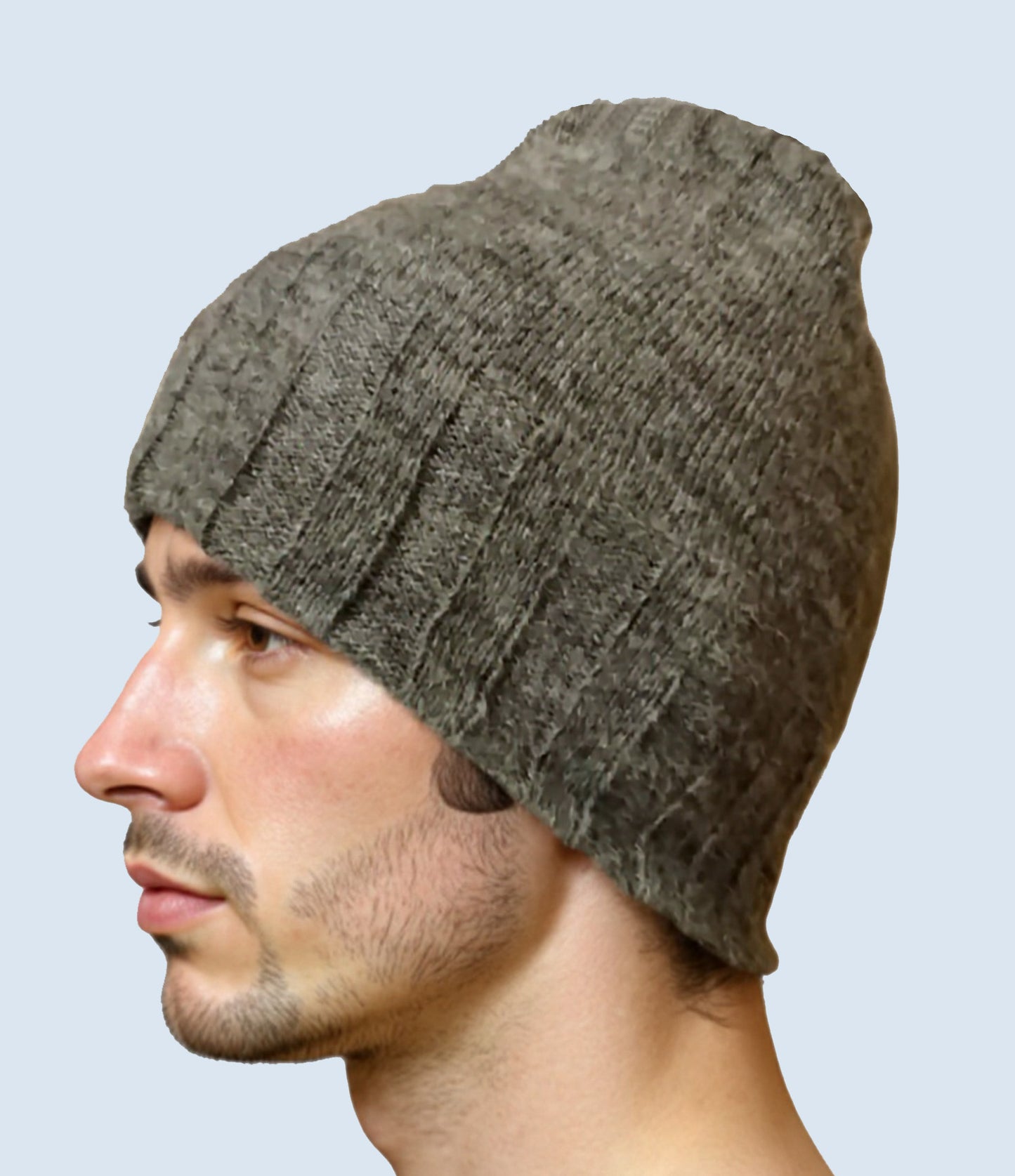 Extra Smooth Alpaca Mohair Beanie Gray Unisex
