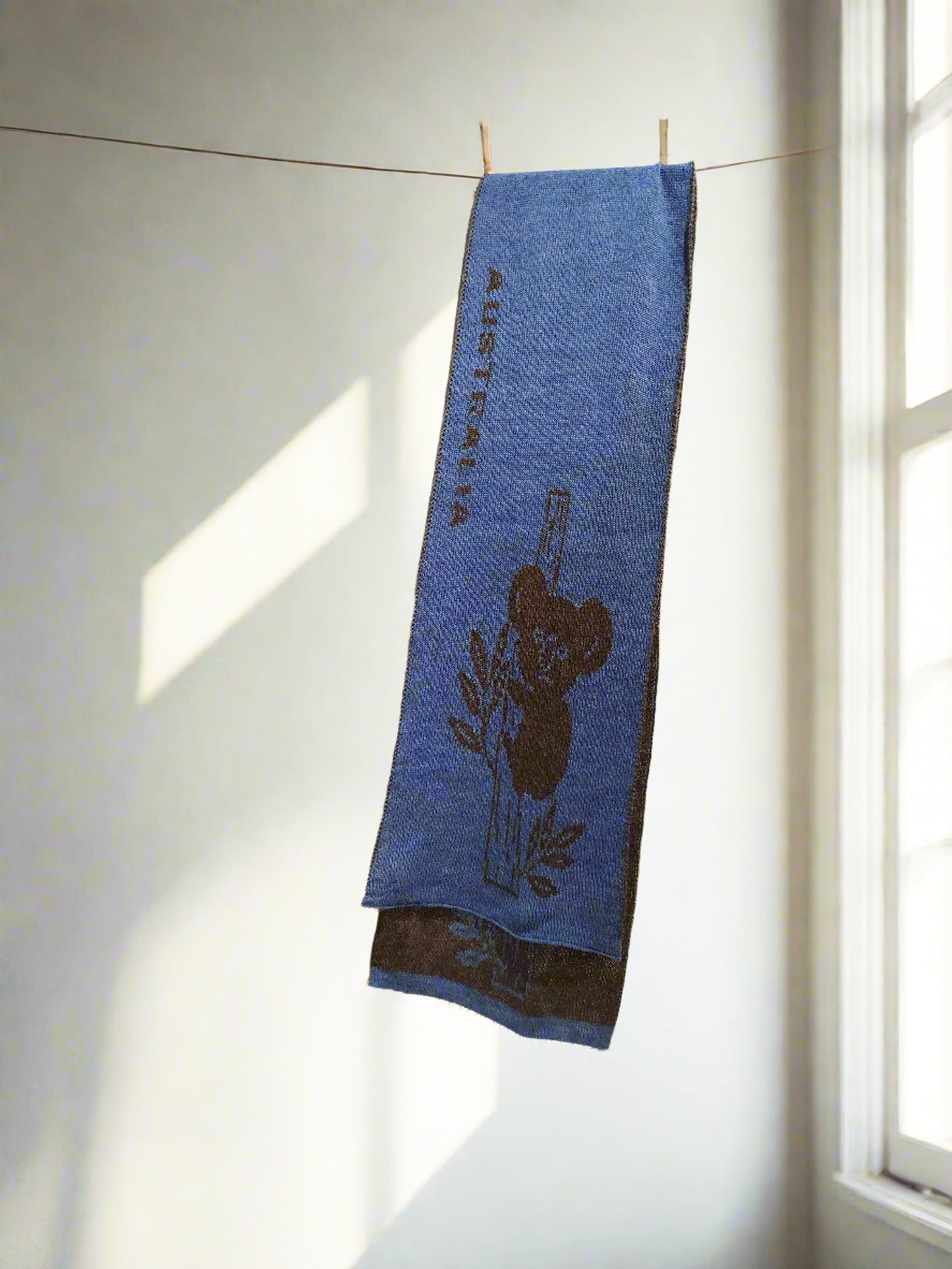 Koala Alpaca Wool Scarf, Earth tone