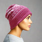 Alpaca Norwegian Pattern Beanie Pink tones