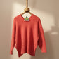 Alpaca Mohair Pullover Sweater Plus Size, Melon Tone