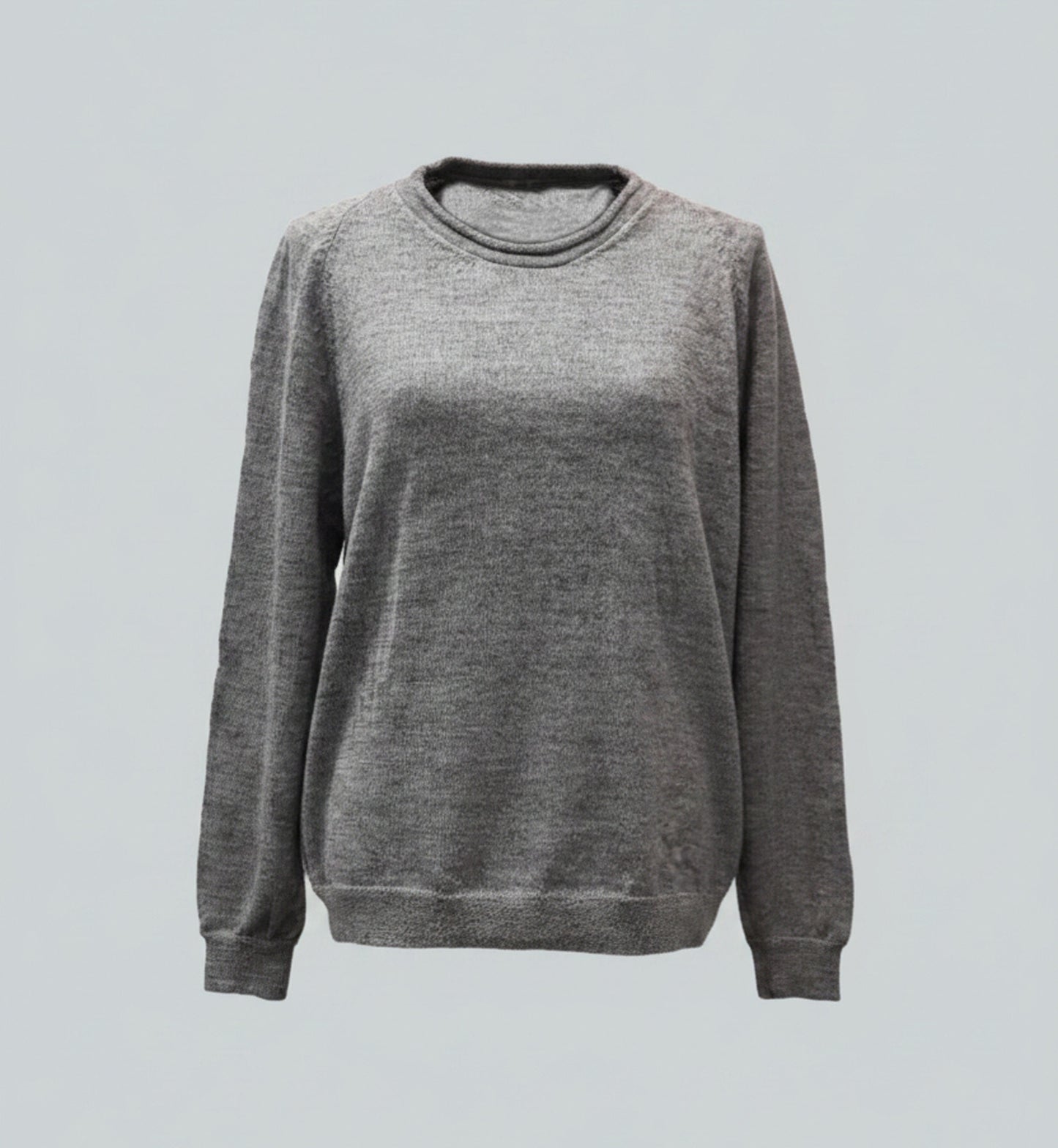 Alpaca Round-Neck Classy Soft Jumper Raglan Sleeves