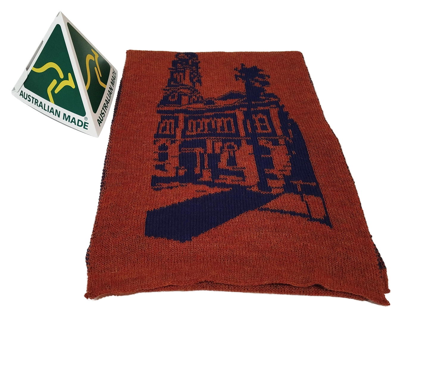 Adelaide  Alpaca Wool Scarf Glenelg Town Hall & Kangaroo Island