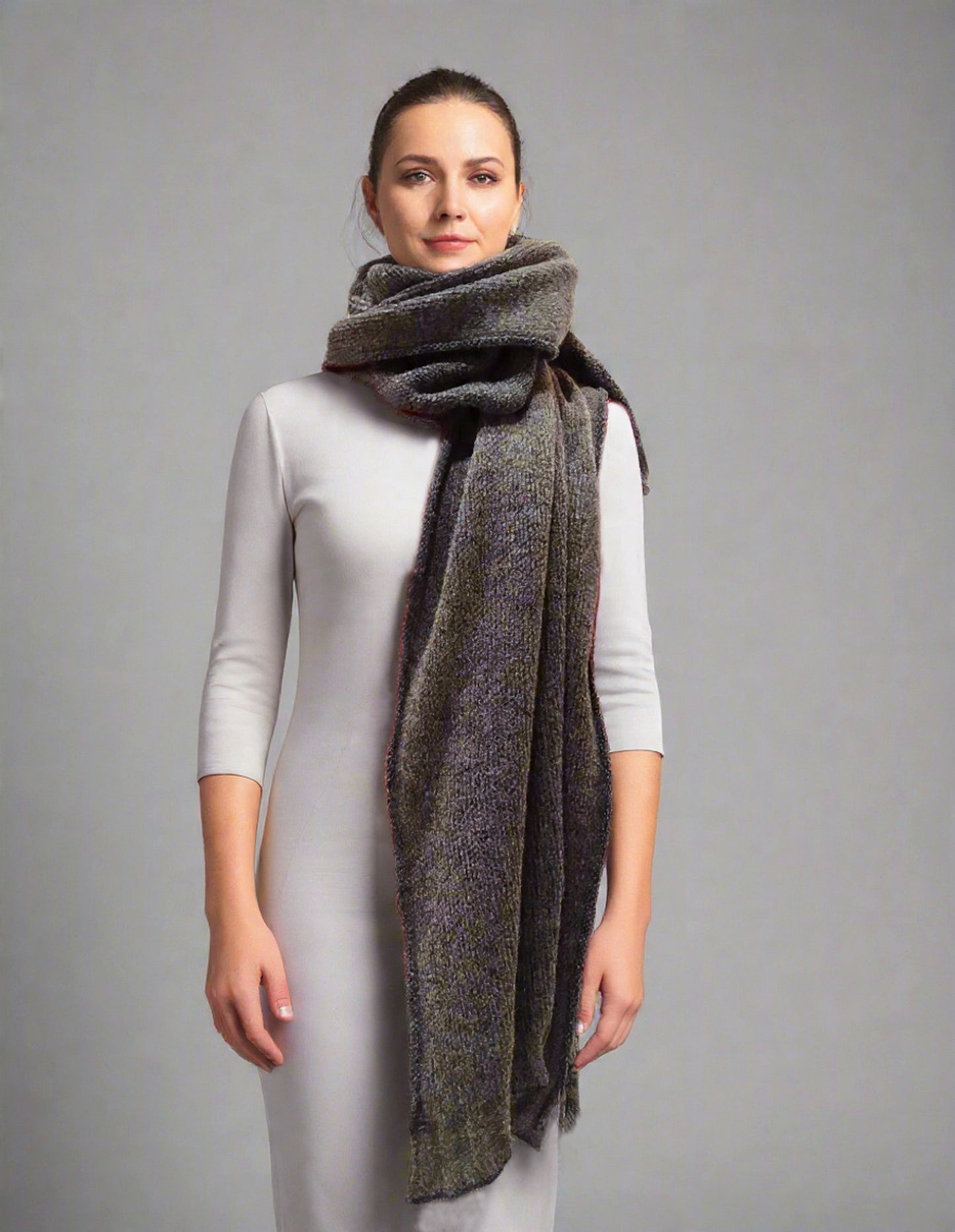 Alpaca Unisex Shawl-Scarf Extra Soft Earth Tone