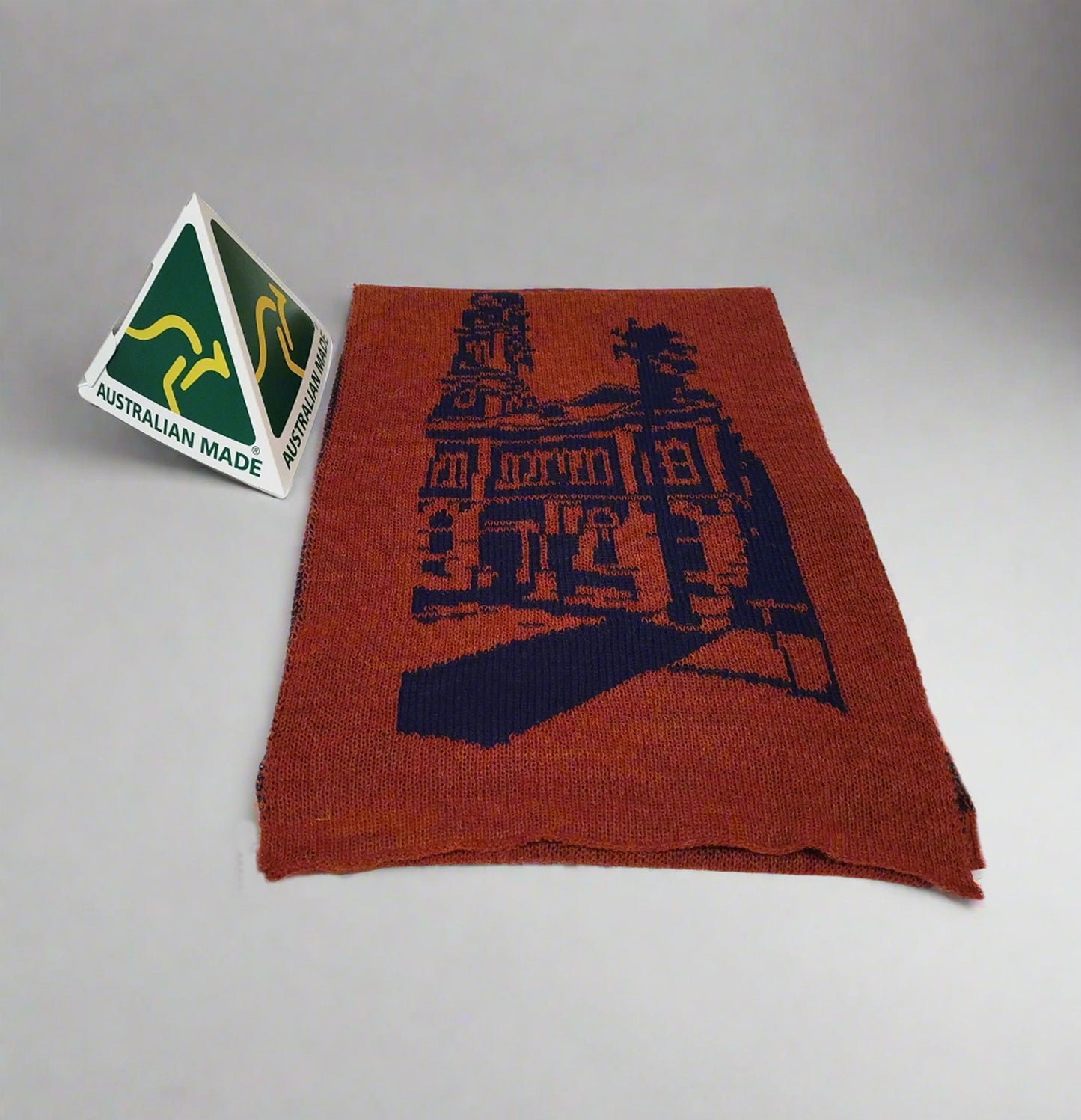 Adelaide  Alpaca Wool Scarf Glenelg Town Hall & Kangaroo Island