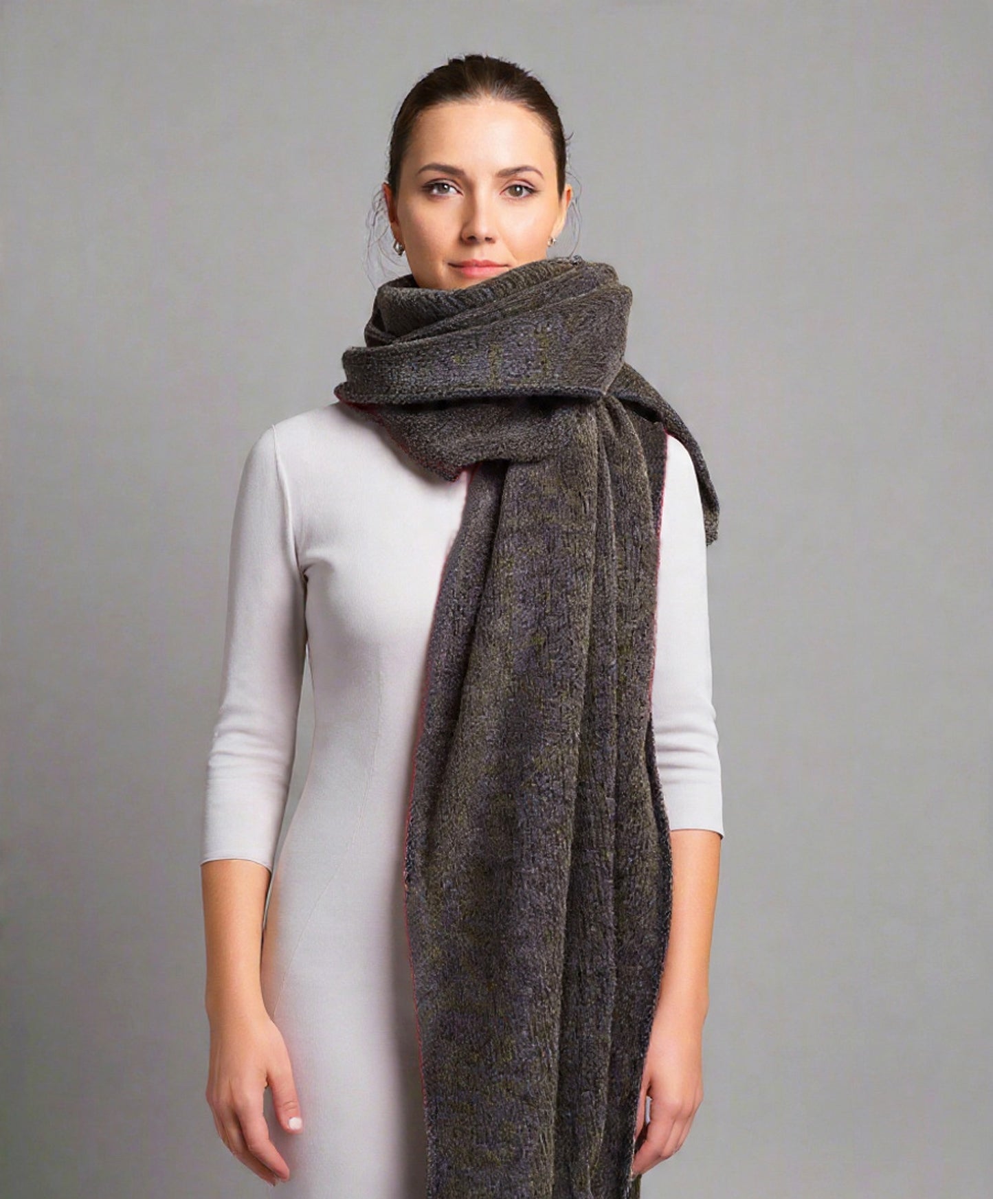 Alpaca Unisex Shawl-Scarf Extra Soft Earth Tone