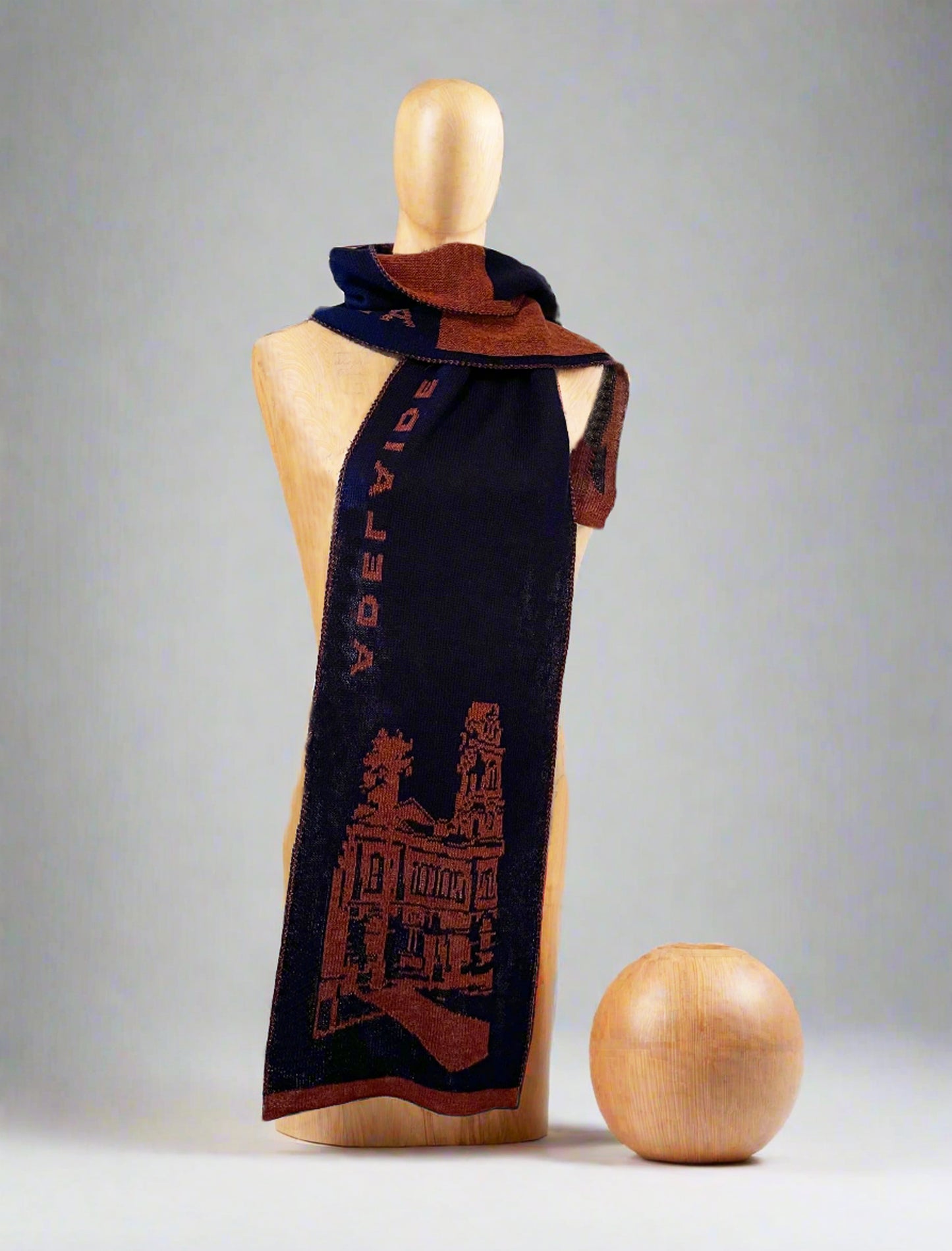 Adelaide  Alpaca Wool Scarf Glenelg Town Hall & Kangaroo Island