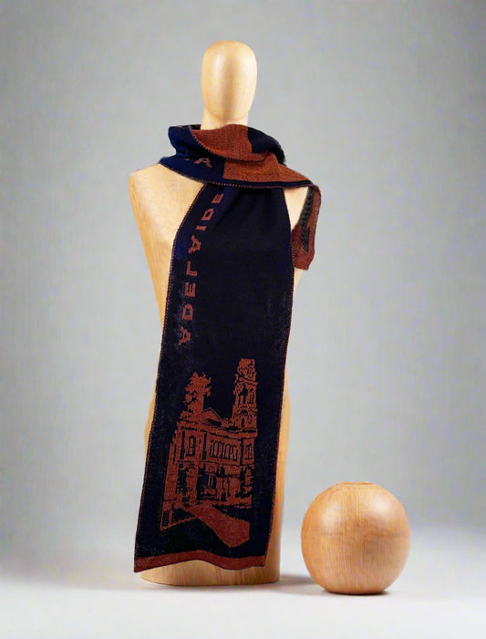 Adelaide  Alpaca Wool Scarf Glenelg Town Hall & Kangaroo Island