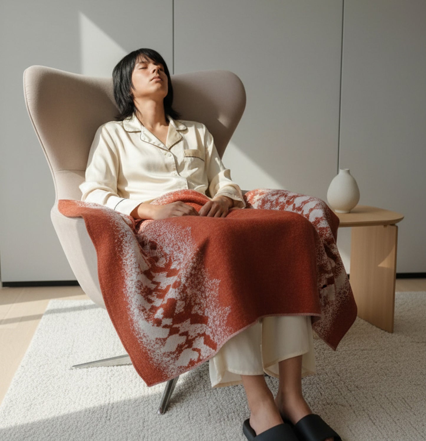 Australian Alpaca Small Throws Blue Mountains, Terracotta