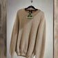 Alpaca Textured Jacquard Men Sweater Beige