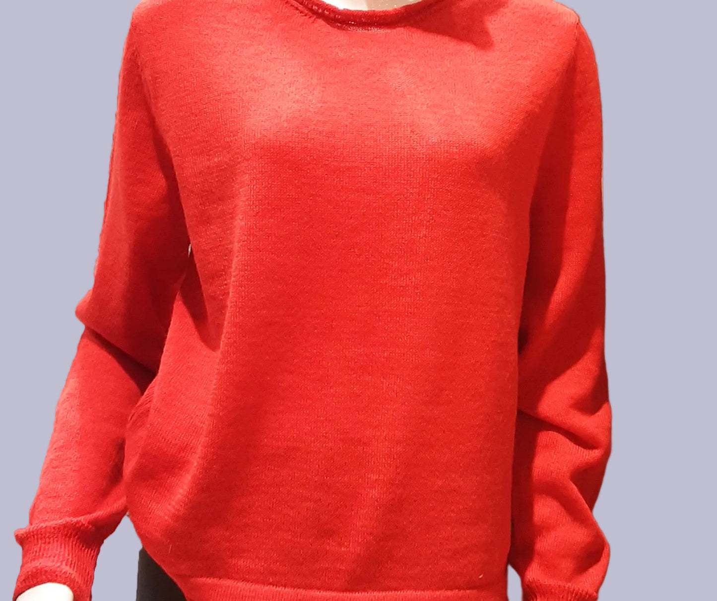 Alpaca Round-Neck Classy Soft Jumper Orange