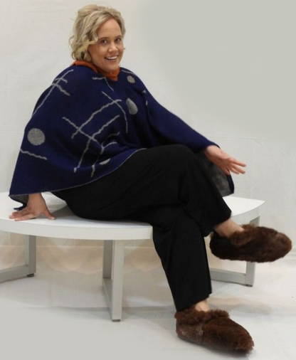 The Best Baby Alpaca Fur Brown Slippers Unisex