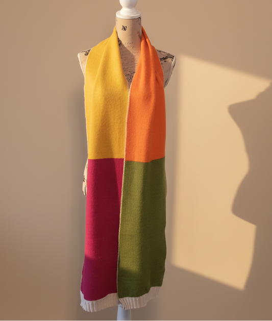 Alpaca Brightness Large Multicolor Scarf