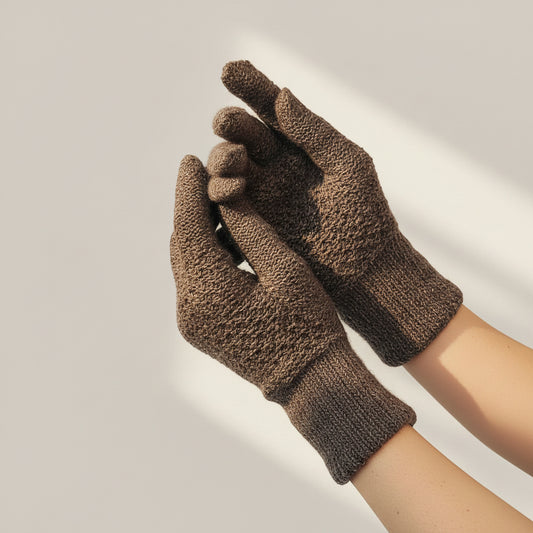 Alpaca Jacquard Pattern Gloves for Her