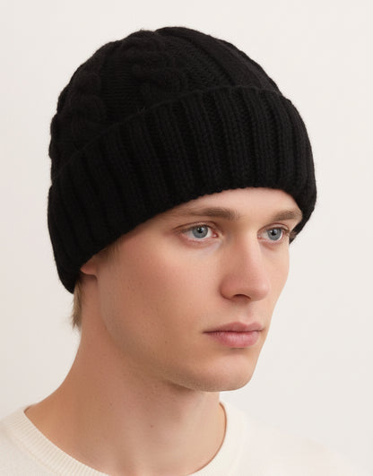 Alpaca Cable Thick Beanie