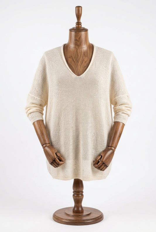 Alpaca-cotton blended Perl Bohemia Light Sweater