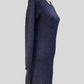 Alpaca Long Navy Blue Jacquard Dress