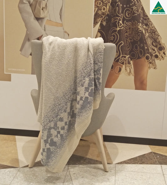 Australian Alpaca  Blanket Wrap Throw Alaska, Natural Milk Tone