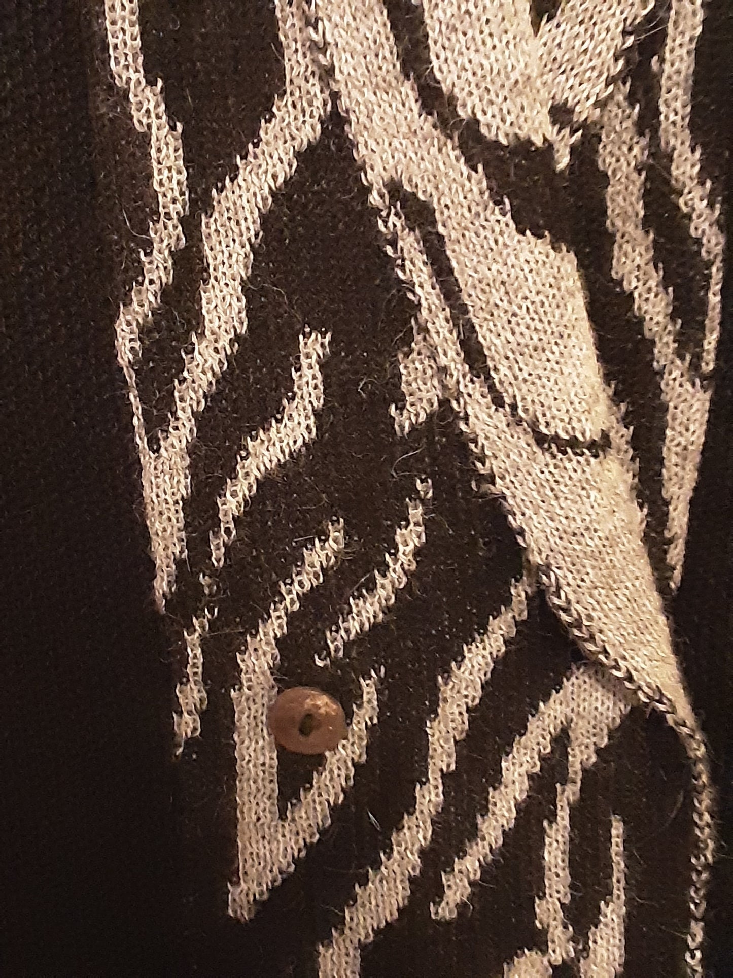Alpaca Cardigan Zebra Pattern