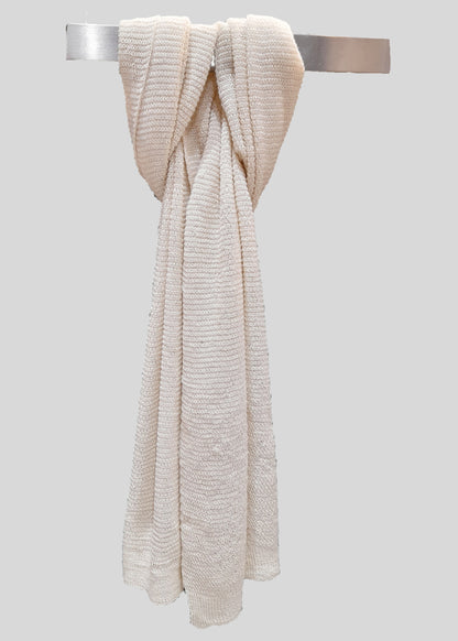Alpaca Pure Wool Wrap Scarf Pearl