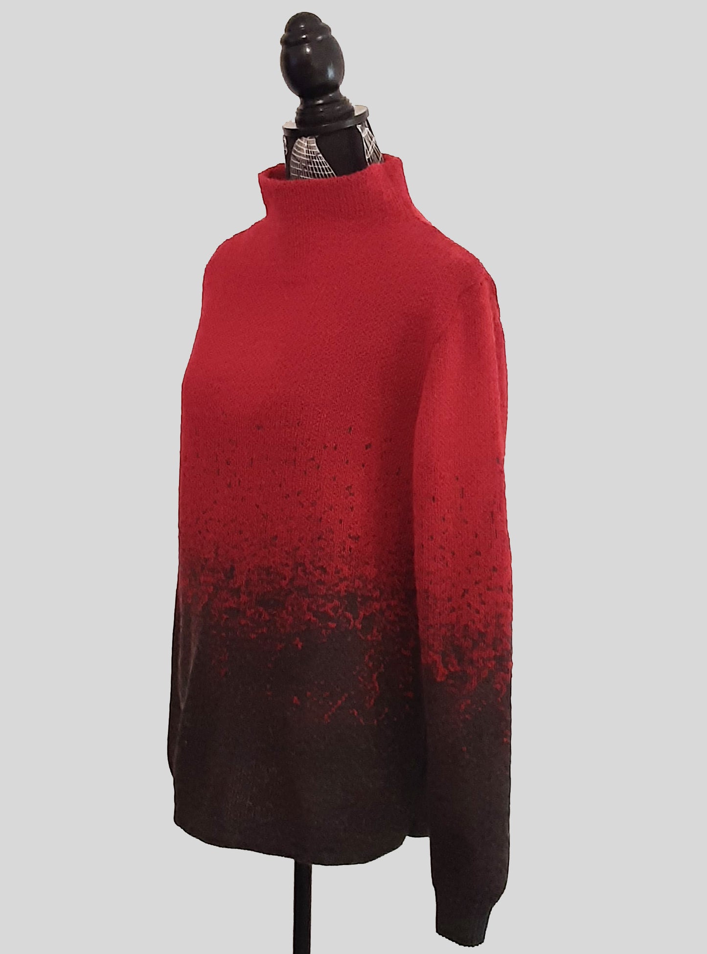 Alpaca Women’s High Neck Red Jacquard Knit Diesel